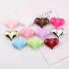 35*44mm Macaron Color Solid Large Peach Love Hanging Hole Pendant Diy Mobile Phone Chain