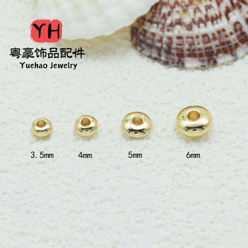 14k Gold-filled Color-protected Abacus Beads Spacer Material Handmade Diy Jewelry