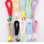 Small Fresh Colorful Plush Short Braided Rope Diy Bag Mobile Phone Case Pendant Doll