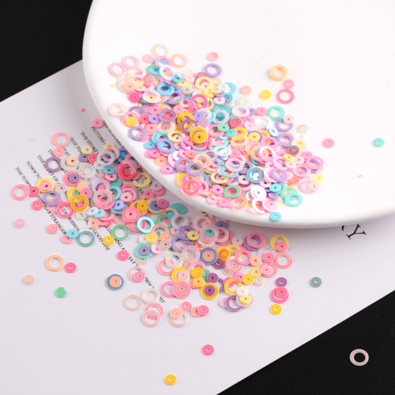 Mixed Color Special-shaped Color-plated Love Stars Flowers Sequins Diy Handmade Manicure