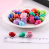 20mm Colorful Cartoon Cute Smiling Bunny Resin Loose Beads Diy Handmade Bracelet Keychain
