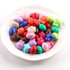 20mm Colorful Cartoon Cute Smiling Bunny Resin Loose Beads Diy Handmade Bracelet Keychain