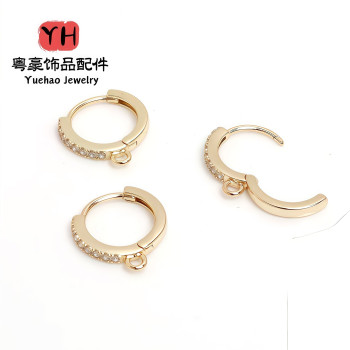 Color-preserving 14k Gold-filled Earrings Inlaid with Zircon Fashion Semi-finished