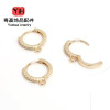 Color-preserving 14k Gold-filled Earrings Inlaid with Zircon Fashion Semi-finished