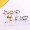 Simple Hollow Five-pointed Star with Hanging Hole Pendant Diy Handmade Earrings Necklace