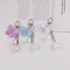 Creative Ins Laser Transparent Butterfly Pendant Beaded Keychain Diy Handmade Bag Doll
