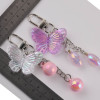 Creative Ins Laser Transparent Butterfly Pendant Beaded Keychain Diy Handmade Bag Doll