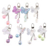 Creative Ins Laser Transparent Butterfly Pendant Beaded Keychain Diy Handmade Bag Doll