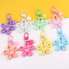 Candy Color Hollow Big Wave Flower Jelly Love Pendant Keychain Diy Handmade Earphone Set