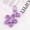 Candy Color Hollow Big Wave Flower Jelly Love Pendant Keychain Diy Handmade Earphone Set