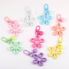 Candy Color Hollow Big Wave Flower Jelly Love Pendant Keychain Diy Handmade Earphone Set