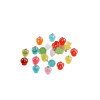 Simulated Mushroom Color Solid Luminous Mini Resin Pendant Diy Handmade Keychain Jewelry