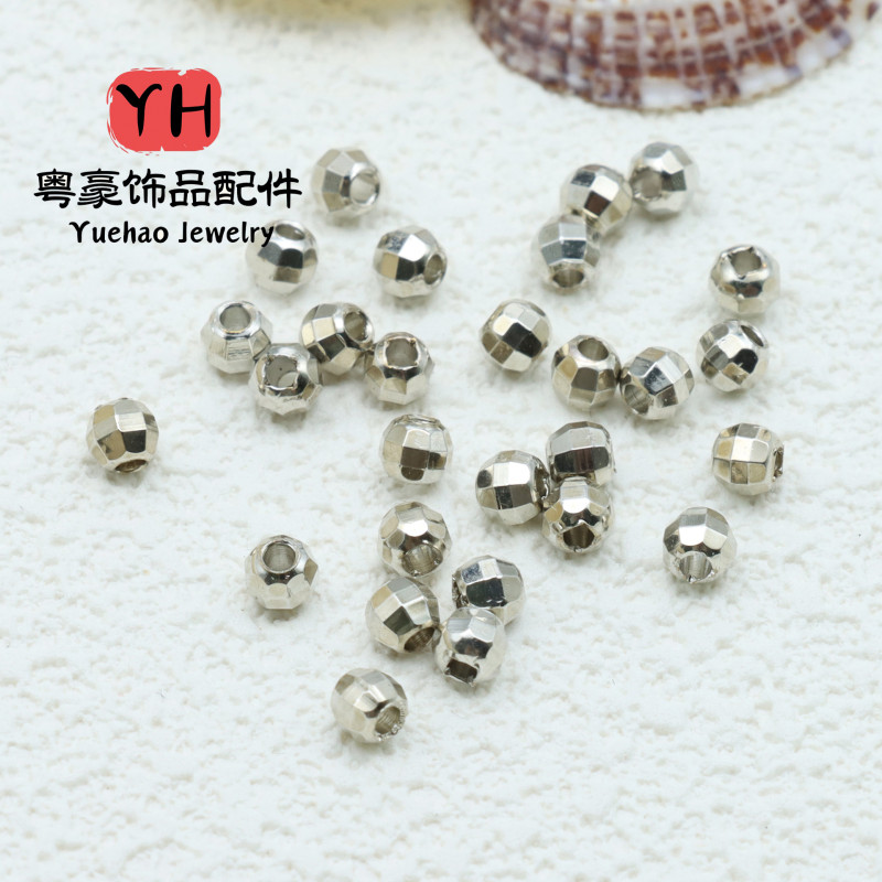 14k Gold-filled Color-preserving Solid Laser Beads, Faceted Spacer Bracelet Necklace Diy