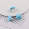 23mm Simulated Colorful Polka Dot Mushroom Acrylic Vertical Hole Loose Beads Diy Handmade