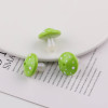 23mm Simulated Colorful Polka Dot Mushroom Acrylic Vertical Hole Loose Beads Diy Handmade