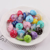23mm Simulated Colorful Polka Dot Mushroom Acrylic Vertical Hole Loose Beads Diy Handmade