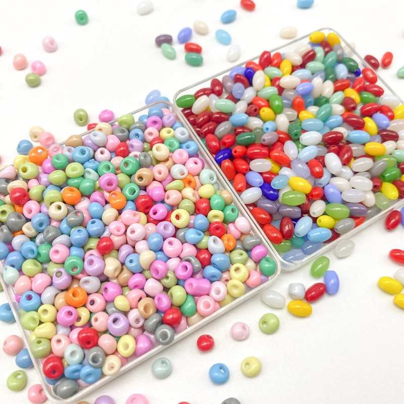 4mm Colored Glass Cream Millet Beads Handmade Diy Bracelet Jewelry Accessories Materials