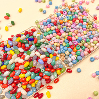 4mm Colored Glass Cream Millet Beads Handmade Diy Bracelet Jewelry Accessories Materials