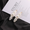 Fashionable and Simple Imitation Pearl One-piece Flower Hand-woven Hairpin Side Clip