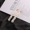 Fashionable and Simple Imitation Pearl One-piece Flower Hand-woven Hairpin Side Clip