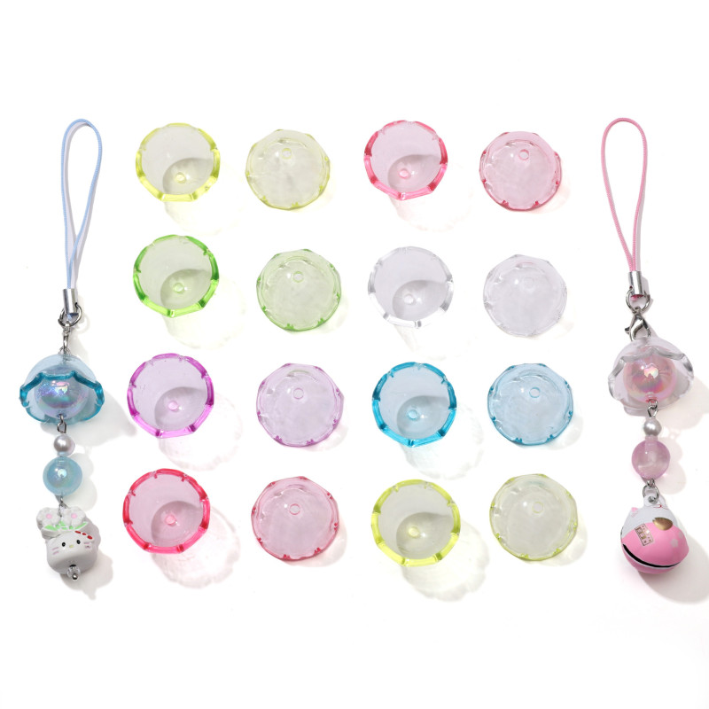 Transparent Acrylic Jellyfish Wind Chime Cover Hand Beaded Handmade Diy Bracelet Necklace