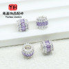 18k Gold-plated Copper, Color-preserving, Micro-studded with Zircons, Large Hole Bucket
