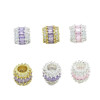18k Gold-plated Copper, Color-preserving, Micro-studded with Zircons, Large Hole Bucket