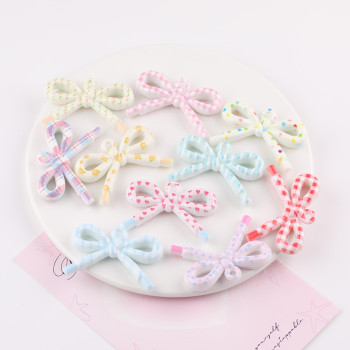 Cute Printed Polka Dot Love Flowers Hollow Bow Diy Handmade Mobile Phone Case Bag Hanging
