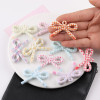 Cute Printed Polka Dot Love Flowers Hollow Bow Diy Handmade Mobile Phone Case Bag Hanging