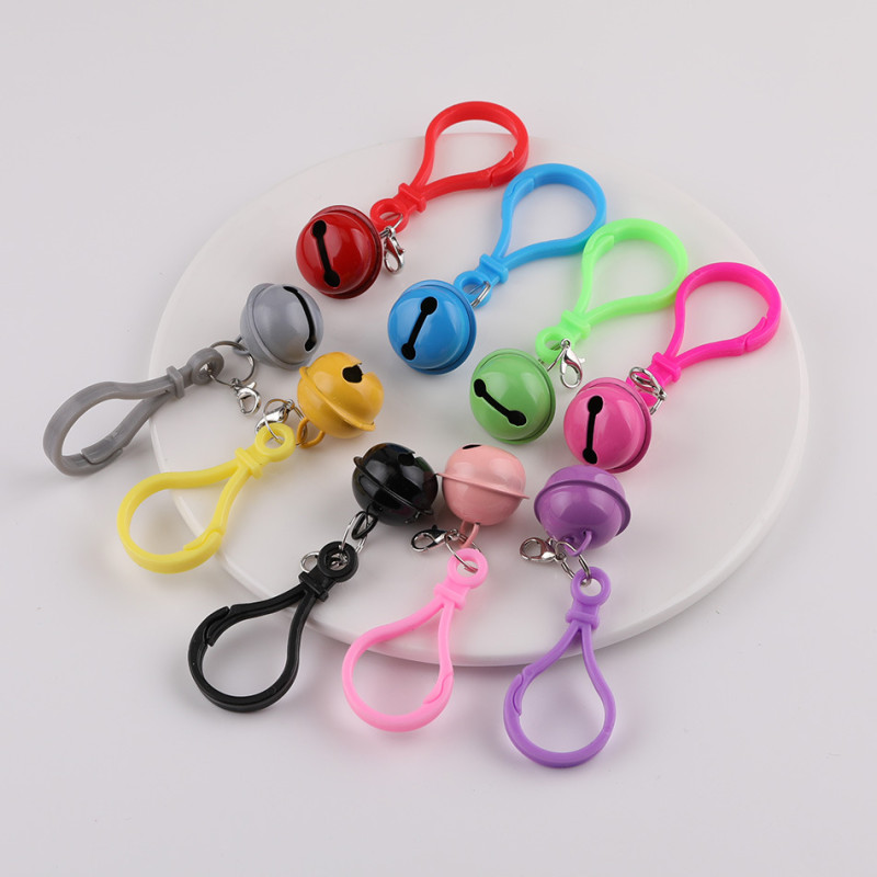 Candy Color Solid Plastic Light Bulb Buckle Bell Lobster Keychain Diy Handmade Bag Toy