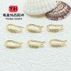 14k Gold-filled Color-preserved Zircon Geometric Shape with Hanging Ear Hook Accessories