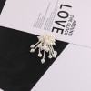 Imitation Pearl Three-dimensional Flower Beaded Braided Tassel Pendant Diy Handmade