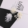 Imitation Pearl Three-dimensional Flower Beaded Braided Tassel Pendant Diy Handmade