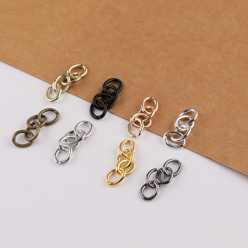 Metal Four-link Chain Single Extension O-shaped Keychain Single-turn Connecting Material
