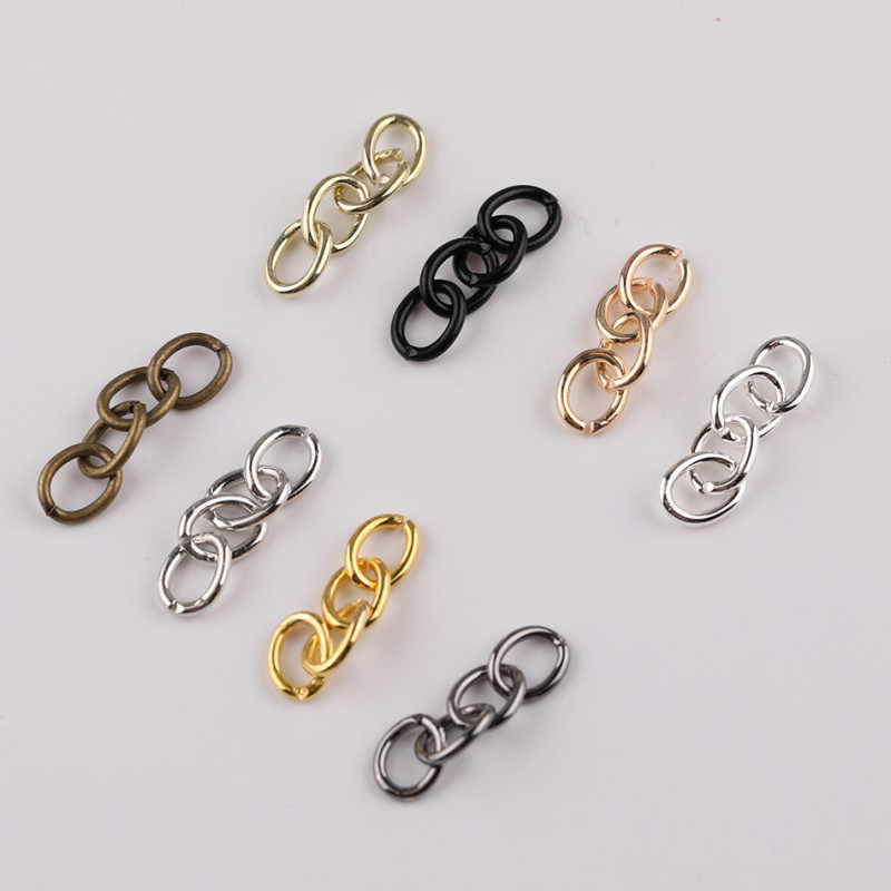 Metal Four-link Chain Single Extension O-shaped Keychain Single-turn Connecting Material