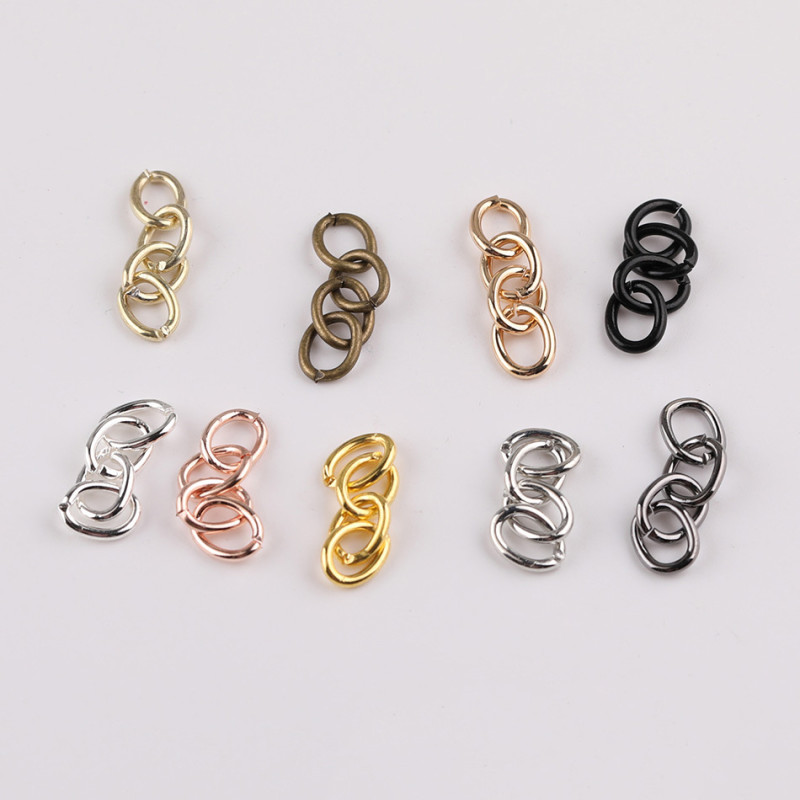 Metal Four-link Chain Single Extension O-shaped Keychain Single-turn Connecting Material