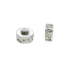 Planet Diamond Ring Spacer Beads 14k Gold-covered Color-preserving Micro-paved Zircon