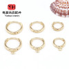 14k Gold-filled Lock Earrings, Round Color-preserving Diy Handmade Copper of Jewelry