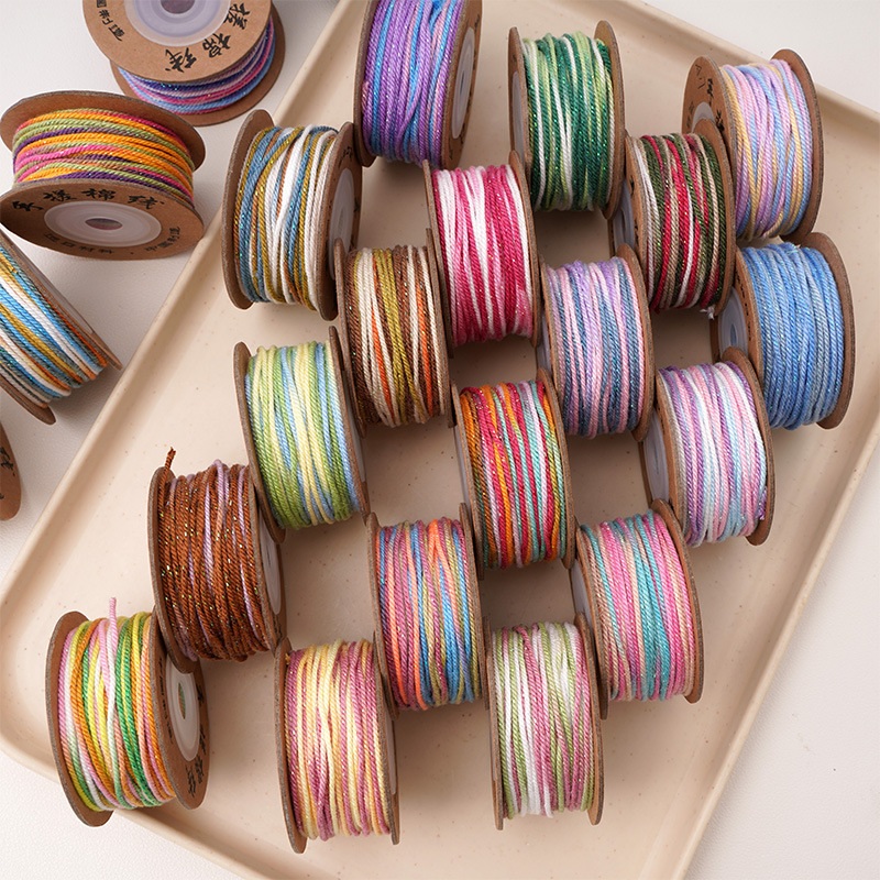 Polyester Hand-rolled Cotton Thread Plus Gold Starry Sky Section Dyed Handmade Diy