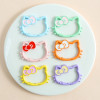 New Colorful Hollow Kt Cat Head Bow Spring Buckle Diy Jewelry Accessories Key Girl Heart
