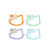 New Colorful Hollow Kt Cat Head Bow Spring Buckle Diy Jewelry Accessories Key Girl Heart