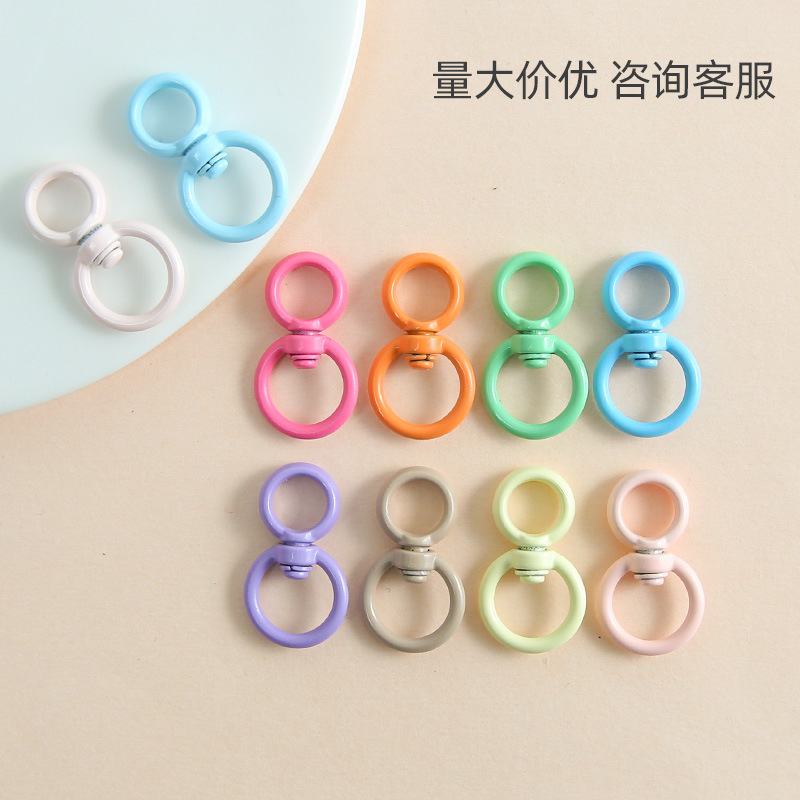 New Rotating Colorful Universal Buckle Jewelry Accessories Zinc Alloy Diy Key Pendant