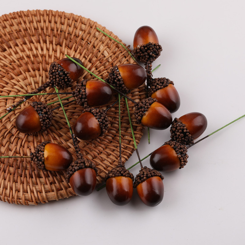 Simulation Foam Small Acorn Hazelnut Dried Fruit Christmas Set Decoration Accessories Diy
