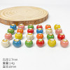 Style Flower Glaze Ceramic Beads Bracelet Necklace Loose Diy Jewelry Accessories