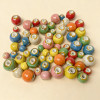 Style Flower Glaze Ceramic Beads Bracelet Necklace Loose Diy Jewelry Accessories