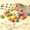 Style Flower Glaze Ceramic Beads Bracelet Necklace Loose Diy Jewelry Accessories