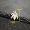 New European and American Pendants Maple Leaf Stainless Steel Necklace Bracelet Earrings