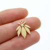 New European and American Pendants Maple Leaf Stainless Steel Necklace Bracelet Earrings