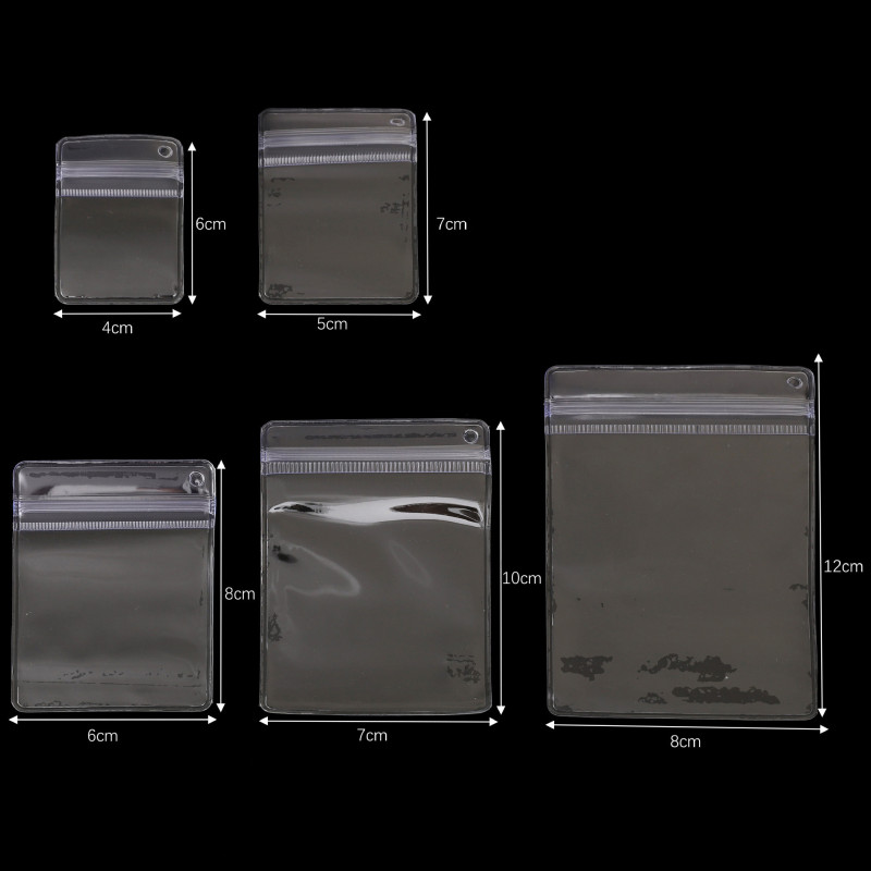 Pvc Transparent Side Hole Offset Bag Storage Bag Bead Bag Protective Cover Handmade Diy