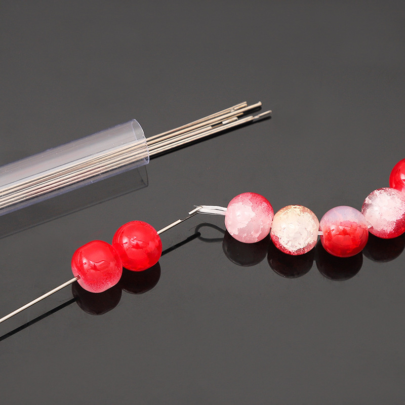 17cm Test Tube Stainless Steel Beaded Crochet Needle Lead Bead Threading Artifact